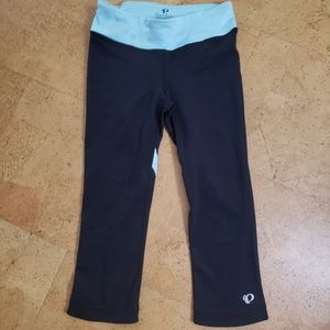 Pearl Izumi Woman's Capri Pants Cycling Running Black Blue Size M